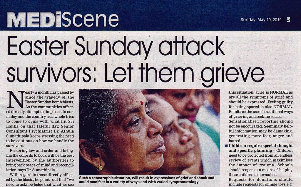 Easter Sunday attack survivors: Let them grieve