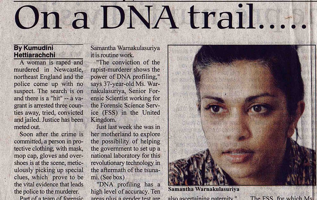 On a DNA trail.....