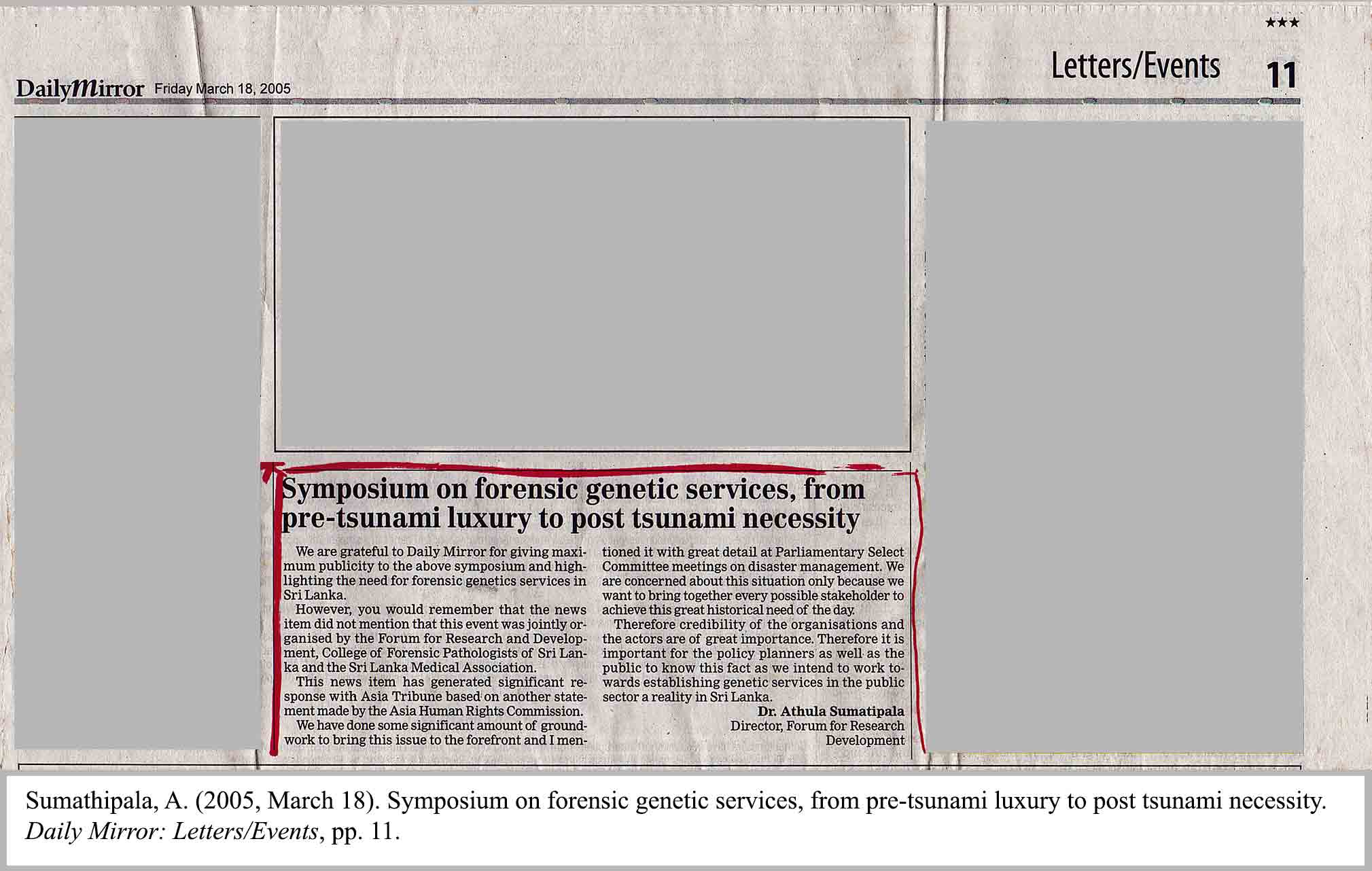 Symposium on forensic genetic services